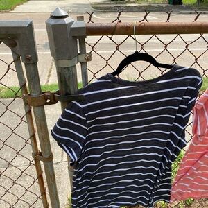 Black and White Striped T-Shirt